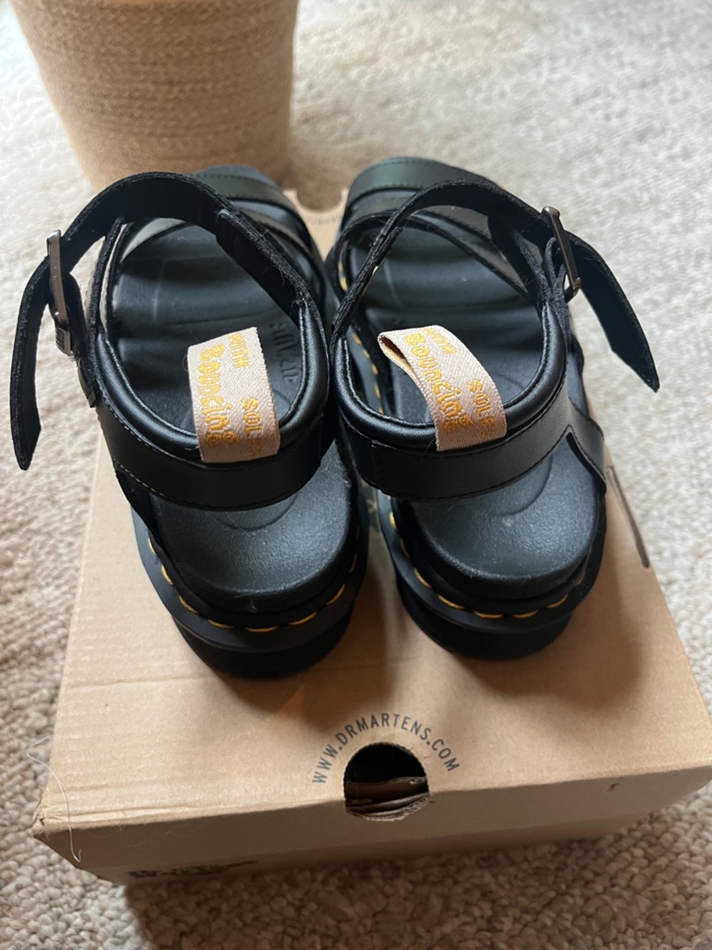 Dr. Martens Black Leather Blair Sandals - Picture 4 of 7